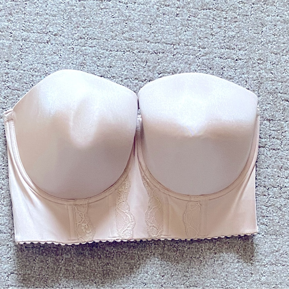 PARFAIT 38G UNDERWIRE HIGH LIFT BRA NUDE STRAPLESS